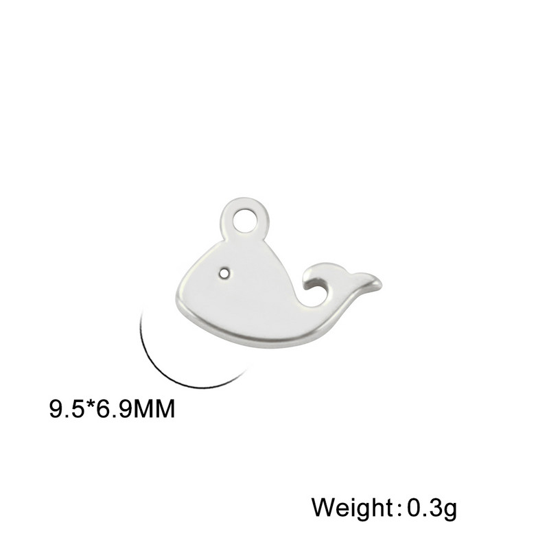 EUEAVAN 5tk roostevabast terasest amuletid vaaladelfiini amulett käevõrudele ripats kaelakee kõrvarõngad aksessuaarid hulgimüük tarvikud