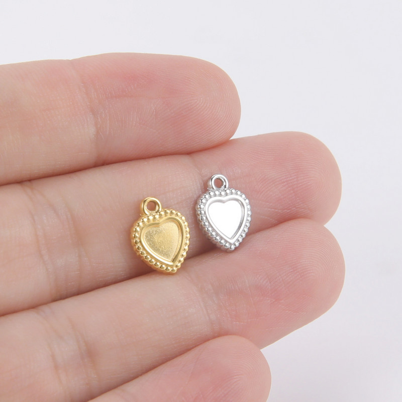 EUEAVAN 5tk roostevabast terasest südamevõlusid ehete valmistamiseks kaelakee käevõru DIY ripatsite hulgimüük