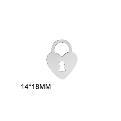 EUEAVAN 5db Szív kulcsos zár rozsdamentes acél medálok medálok ékszerkészítéshez nyaklánc karkötő barkács kiegészítők Valentin ajándékok