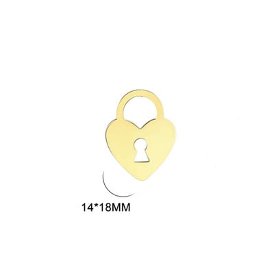 EUEAVAN 5db Szív kulcsos zár rozsdamentes acél medálok medálok ékszerkészítéshez nyaklánc karkötő barkács kiegészítők Valentin ajándékok