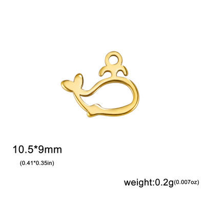 EUEAVAN 5tk roostevabast terasest amuletid ehete valmistamiseks Dolphin Rabbit Elephant Loomade ripats DIY kaelakee kõrvarõngad hulgimüük