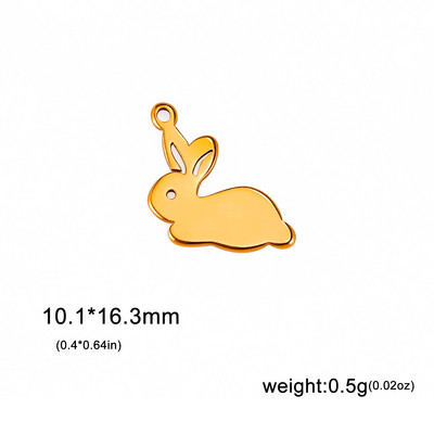 EUEAVAN 5tk roostevabast terasest amuletid ehete valmistamiseks Dolphin Rabbit Elephant Loomade ripats DIY kaelakee kõrvarõngad hulgimüük