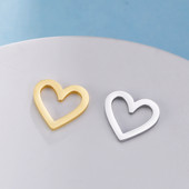 EUEAVAN 5tk õõnsad südamevõrud roostevabast terasest ripats kaelakee käevõru ehete valmistamise tarvikute hulgimüük isetegemise kingitused