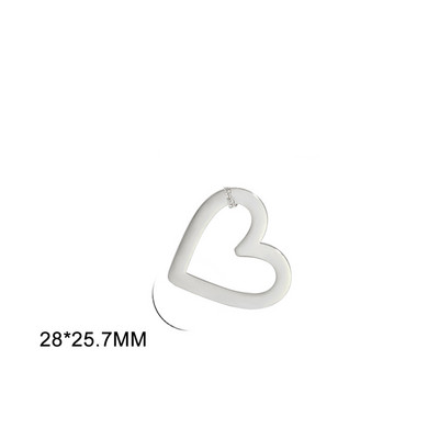 EUEAVAN 5tk õõnsad südamevõrud roostevabast terasest ripats kaelakee käevõru ehete valmistamise tarvikute hulgimüük isetegemise kingitused