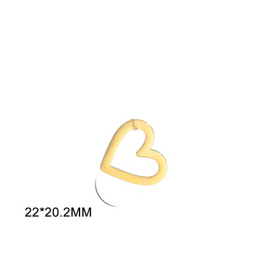 EUEAVAN 5tk õõnsad südamevõrud roostevabast terasest ripats kaelakee käevõru ehete valmistamise tarvikute hulgimüük isetegemise kingitused