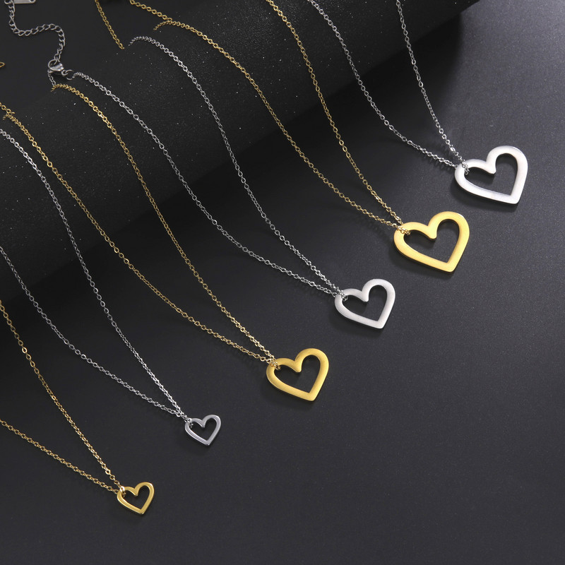 EUEAVAN 5tk õõnsad südamevõrud roostevabast terasest ripats kaelakee käevõru ehete valmistamise tarvikute hulgimüük isetegemise kingitused