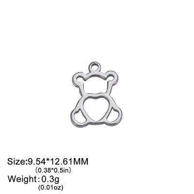 EUEAVAN 5tk roostevabast terasest amuletid Mini karuvõru ehete valmistamiseks Väikesed ripatsid DIY kaelakee käevõru kõrvarõngad aksessuaarid