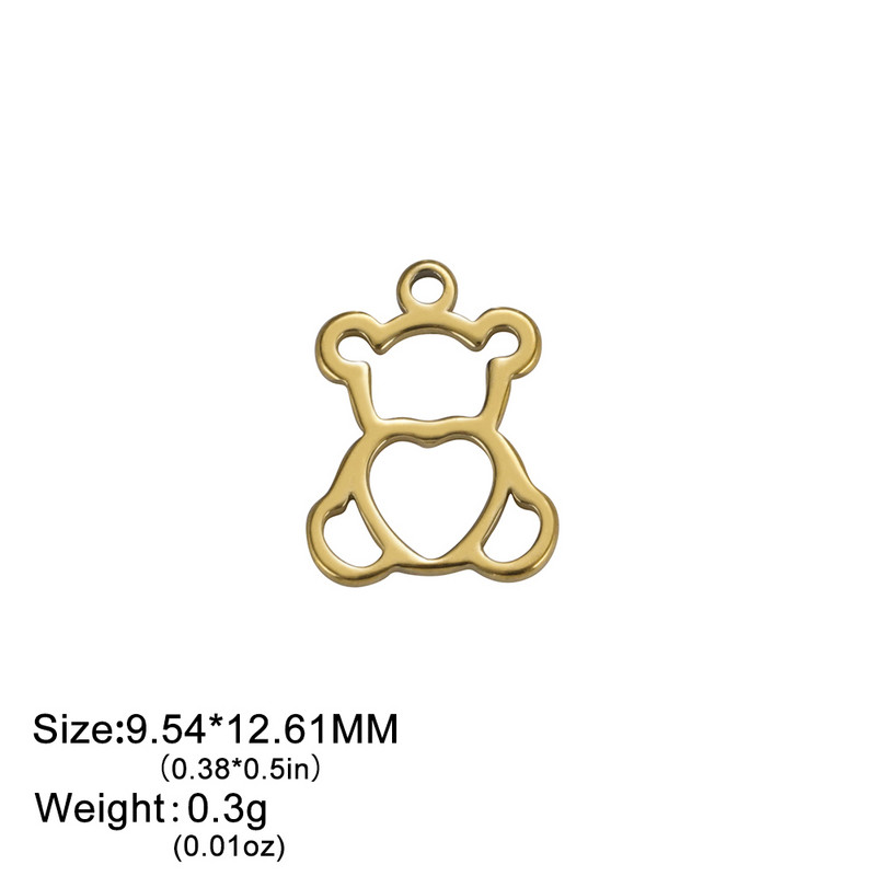 EUEAVAN 5tk roostevabast terasest amuletid Mini karuvõru ehete valmistamiseks Väikesed ripatsid DIY kaelakee käevõru kõrvarõngad aksessuaarid