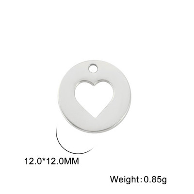 EUEAVAN 5tk Pisikesed võluvad roostevabast terasest amuletid ehete valmistamiseks päikesepentakli südamega kuuripatsiga meisterdatud kaelakee käevõrud