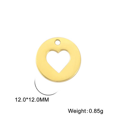 EUEAVAN 5tk Pisikesed võluvad roostevabast terasest amuletid ehete valmistamiseks päikesepentakli südamega kuuripatsiga meisterdatud kaelakee käevõrud