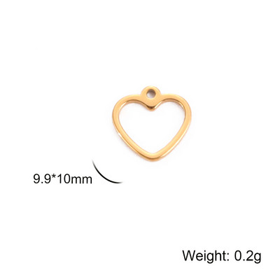 EUEAVAN 5tk Pisikesed võluvad roostevabast terasest amuletid ehete valmistamiseks päikesepentakli südamega kuuripatsiga meisterdatud kaelakee käevõrud