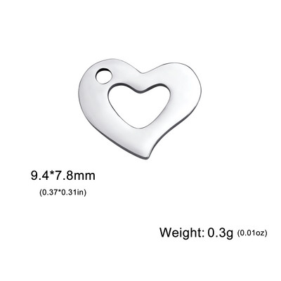 EUEAVAN 5tk Pisikesed võluvad roostevabast terasest amuletid ehete valmistamiseks päikesepentakli südamega kuuripatsiga meisterdatud kaelakee käevõrud