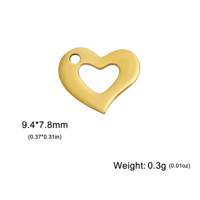 EUEAVAN 5tk Pisikesed võluvad roostevabast terasest amuletid ehete valmistamiseks päikesepentakli südamega kuuripatsiga meisterdatud kaelakee käevõrud