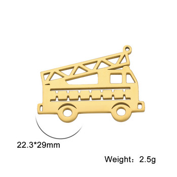 Eueavan 5 τμχ/παρτίδα Fire Hydrant Car Fireman Truck Menments από ανοξείδωτο ατσάλι Γούρια για κοσμήματα κολιέ Κατασκευή δώρων για άνδρες Χονδρική
