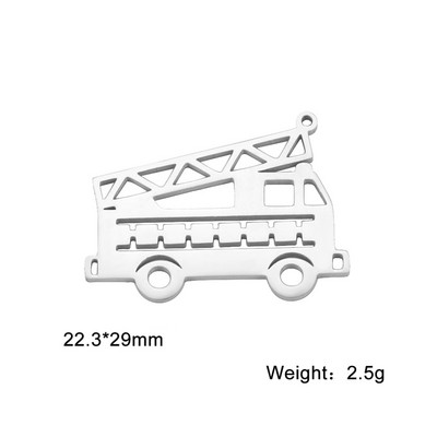 Eueavan 5vnt./stal. Gaisrinis hidrantas Automobilių ugniagesių sunkvežimių pakabukai nerūdijančio plieno pakabukai karolių papuošalų kūrimas dovanos vyrams didmeninė prekyba
