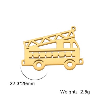 Eueavan 5vnt./stal. Gaisrinis hidrantas Automobilių ugniagesių sunkvežimių pakabukai nerūdijančio plieno pakabukai karolių papuošalų kūrimas dovanos vyrams didmeninė prekyba