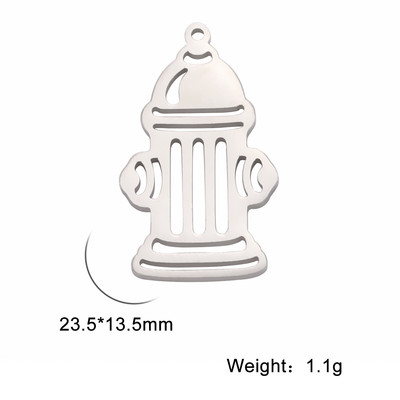 Eueavan 5vnt./stal. Gaisrinis hidrantas Automobilių ugniagesių sunkvežimių pakabukai nerūdijančio plieno pakabukai karolių papuošalų kūrimas dovanos vyrams didmeninė prekyba