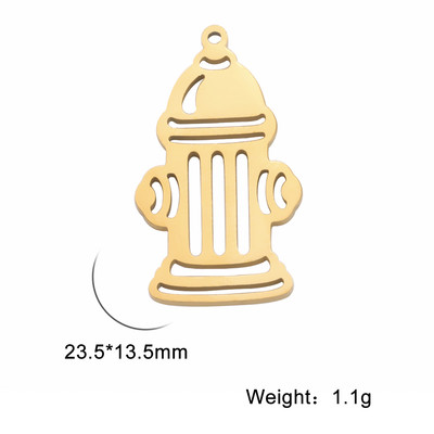 Eueavan 5vnt./stal. Gaisrinis hidrantas Automobilių ugniagesių sunkvežimių pakabukai nerūdijančio plieno pakabukai karolių papuošalų kūrimas dovanos vyrams didmeninė prekyba