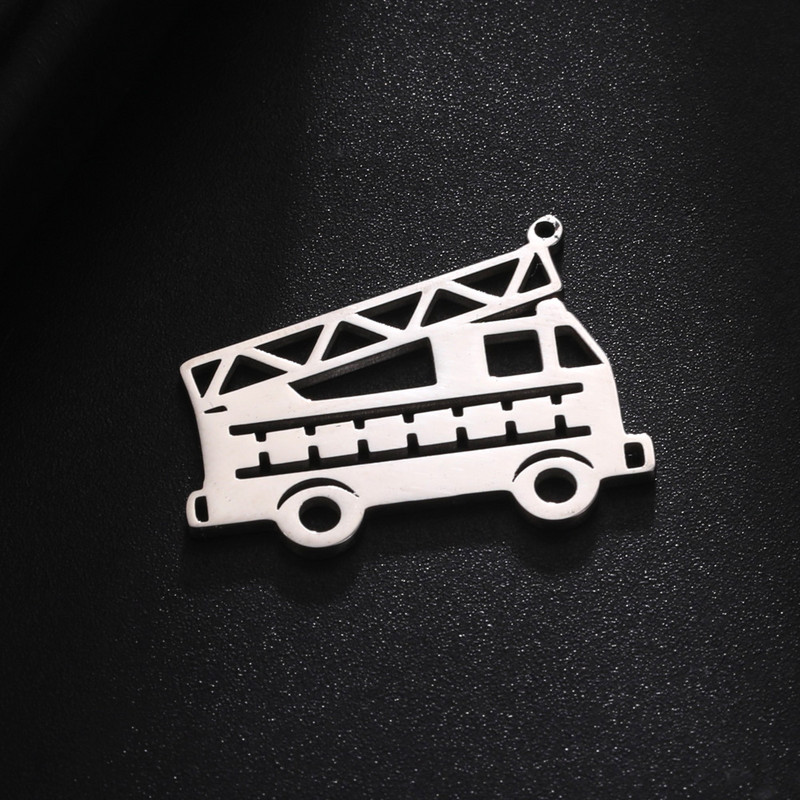 Eueavan 5vnt./stal. Gaisrinis hidrantas Automobilių ugniagesių sunkvežimių pakabukai nerūdijančio plieno pakabukai karolių papuošalų kūrimas dovanos vyrams didmeninė prekyba