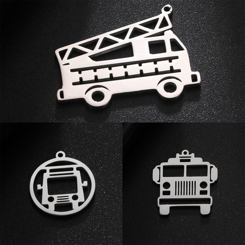 Eueavan 5vnt./stal. Gaisrinis hidrantas Automobilių ugniagesių sunkvežimių pakabukai nerūdijančio plieno pakabukai karolių papuošalų kūrimas dovanos vyrams didmeninė prekyba