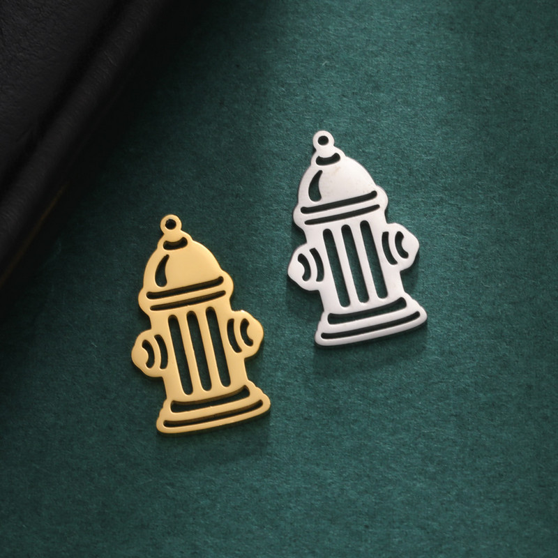 Eueavan 5vnt./stal. Gaisrinis hidrantas Automobilių ugniagesių sunkvežimių pakabukai nerūdijančio plieno pakabukai karolių papuošalų kūrimas dovanos vyrams didmeninė prekyba