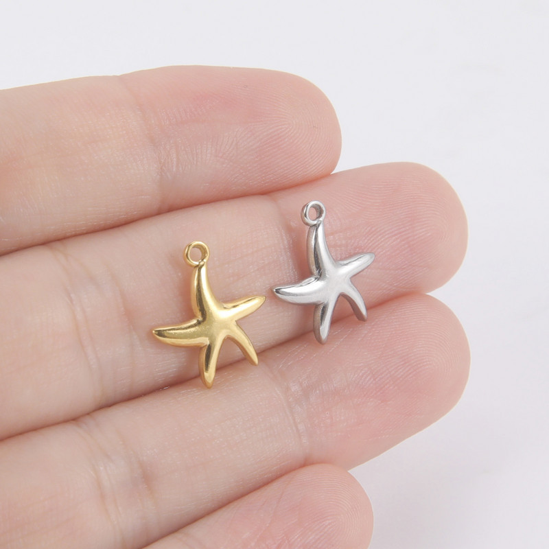 EUEAVAN 5 komada od nehrđajućeg čelika morske zvijezde šarm privjesci ogrlica nalazi narukvica šarm izrada DIY pribor za nakit