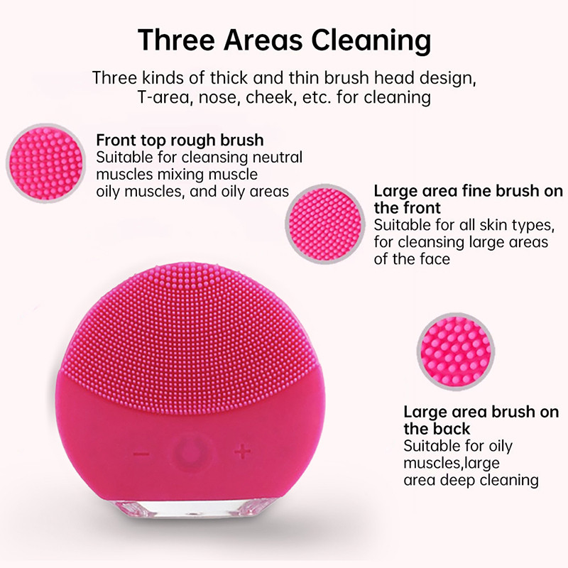 Ηλεκτρική βούρτσα προσώπου σιλικόνης βαθύς καθαρισμός των πόρων Περιποίηση του δέρματος Beauty Tool Μαλακό τρίψιμο αδιάβροχη βούρτσα προσώπου