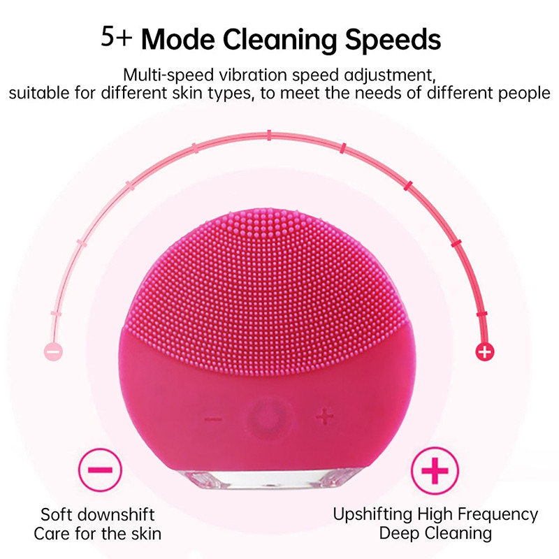 Ηλεκτρική βούρτσα προσώπου σιλικόνης βαθύς καθαρισμός των πόρων Περιποίηση του δέρματος Beauty Tool Μαλακό τρίψιμο αδιάβροχη βούρτσα προσώπου