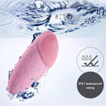 5V / 0,5A Electric Face Washer Silicone Facial Cleaner Masager Pores Cleasing Skin Care 125x58x28mm Εργαλείο περιποίησης δέρματος EK-Νέο