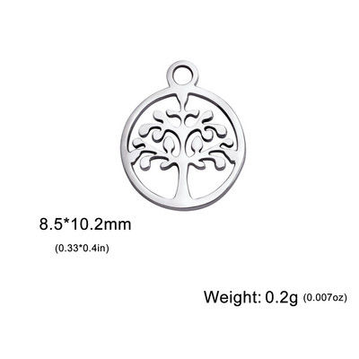 EUEAVAN 5tk Elupuu võlusid roostevabast terasest ehete valmistamise hulgitarvikute DIY kaelakee käevõrud kingitused