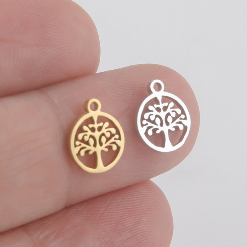 EUEAVAN 5tk Elupuu võlusid roostevabast terasest ehete valmistamise hulgitarvikute DIY kaelakee käevõrud kingitused