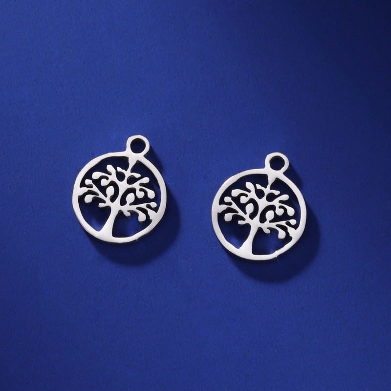 EUEAVAN 5tk Elupuu võlusid roostevabast terasest ehete valmistamise hulgitarvikute DIY kaelakee käevõrud kingitused