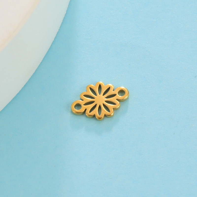 EUEAVAN 5 ks drobných kvetinových príveskov z nehrdzavejúcej ocele s príveskom na výrobu šperkov DIY náhrdelník náramok príslušenstvo veľkoobchod