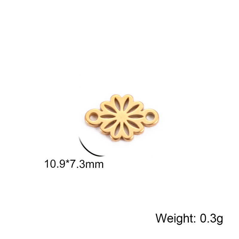 EUEAVAN 5 ks drobných kvetinových príveskov z nehrdzavejúcej ocele s príveskom na výrobu šperkov DIY náhrdelník náramok príslušenstvo veľkoobchod