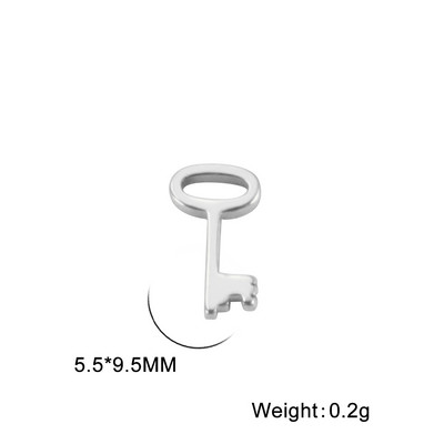 EUEAVAN 5 tk Võtmega roostevabast terasest amuletid ehete tegemiseks pisikeste võluripatsite armukeste paari kaelakee käevõrud isetegemise kingitused