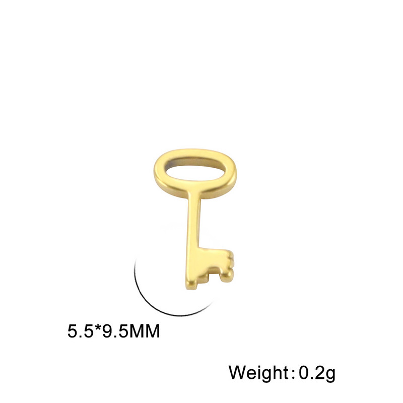 EUEAVAN 5 tk Võtmega roostevabast terasest amuletid ehete tegemiseks pisikeste võluripatsite armukeste paari kaelakee käevõrud isetegemise kingitused