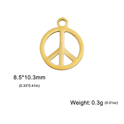 EUEAVAN 5 tk Pisikesed roostevabast terasest amuletid ehete valmistamiseks Käevõru kaelakee Rahumärgi tuvi ripats DIY võlude hulgimüük