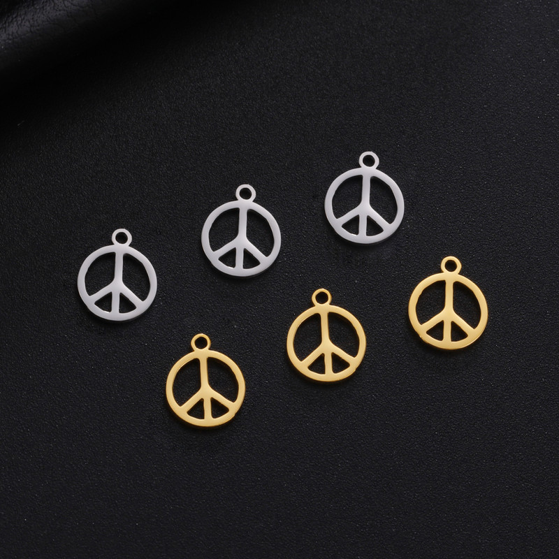 EUEAVAN 5 tk Pisikesed roostevabast terasest amuletid ehete valmistamiseks Käevõru kaelakee Rahumärgi tuvi ripats DIY võlude hulgimüük