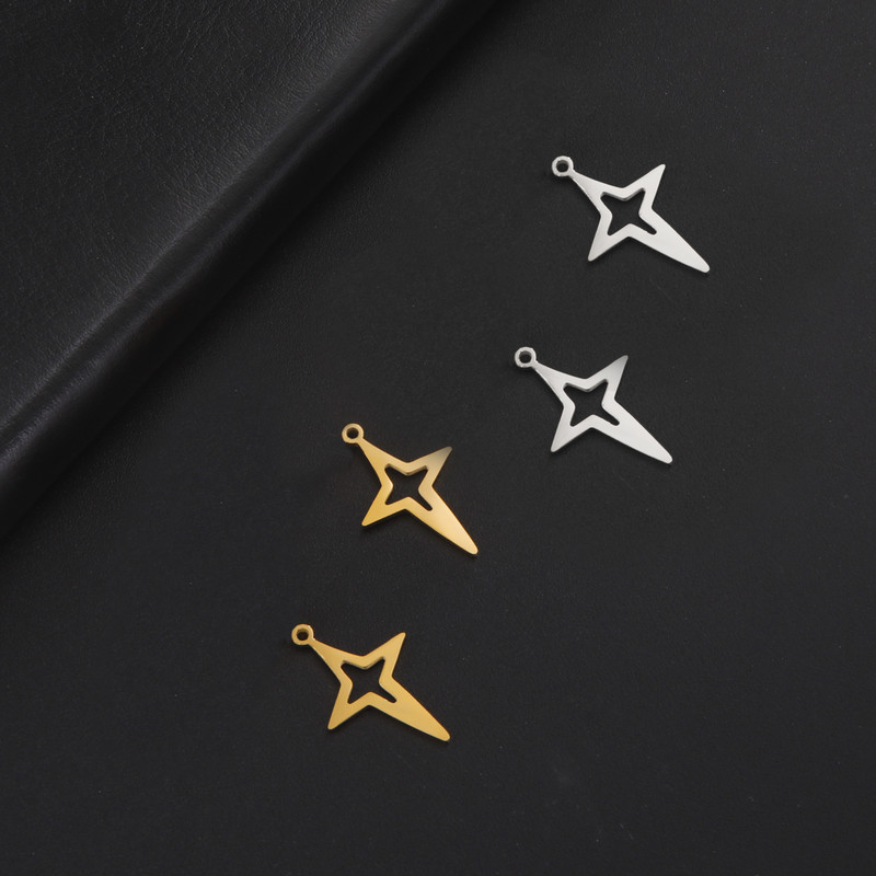 EUEAVAN 5db csillagos rozsdamentes acél varázslatok ékszerkészítéshez Boho medál nyaklánc fülbevaló barkács kellékek nagykereskedelme