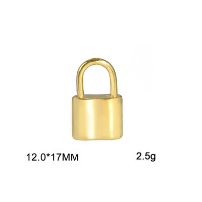 EUEAVAN 5 τμχ Γούρια από ανοξείδωτο ατσάλι για κατασκευή κοσμημάτων Γυναικείο κολιέ Hip hop DIY Κρεμαστό λουκέτο αξεσουάρ Χονδρική