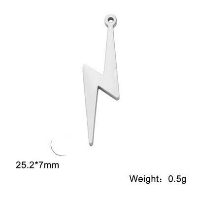 EUEAVAN 5 kom. Munjevi privjesci od nehrđajućeg čelika za izradu nakita Ogrlica Narukvica Privjesci Dodaci Veleprodaja