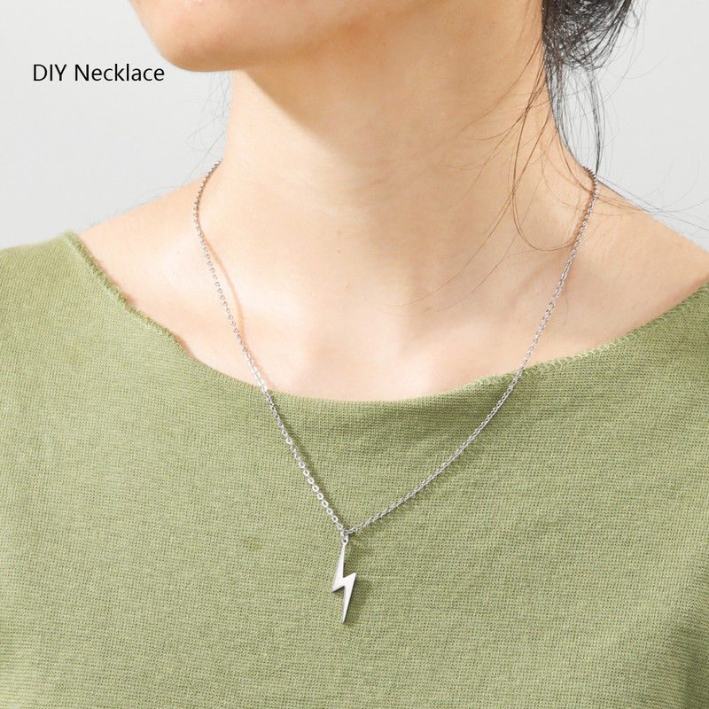 EUEAVAN 5 kom. Munjevi privjesci od nehrđajućeg čelika za izradu nakita Ogrlica Narukvica Privjesci Dodaci Veleprodaja