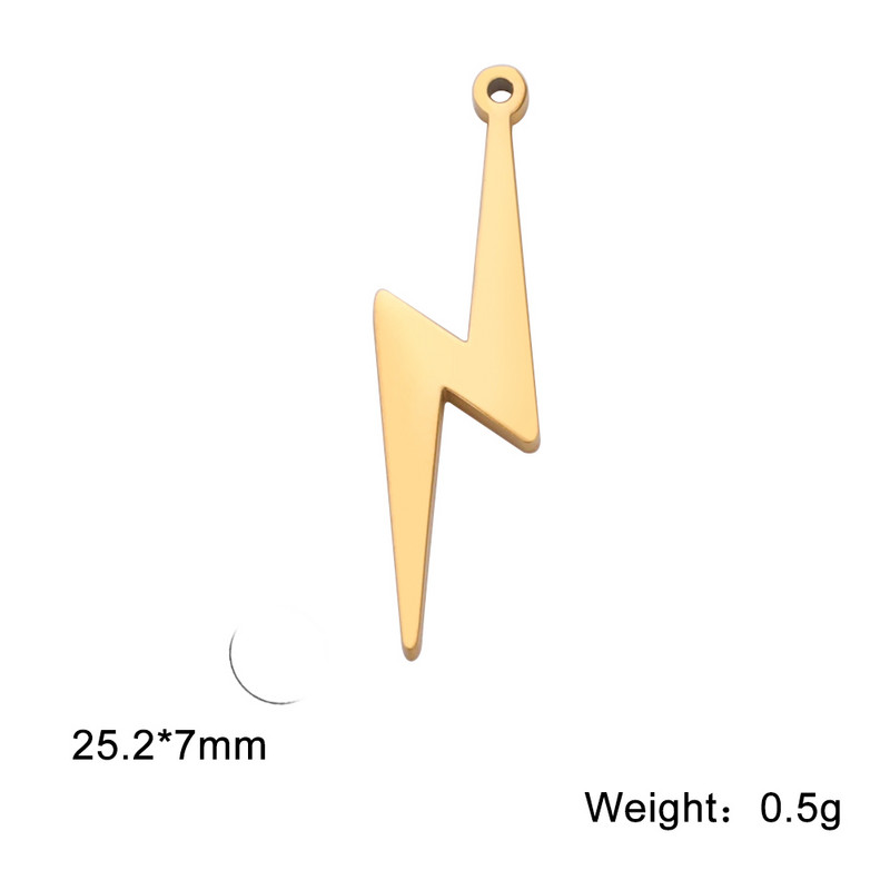 EUEAVAN 5 kom. Munjevi privjesci od nehrđajućeg čelika za izradu nakita Ogrlica Narukvica Privjesci Dodaci Veleprodaja