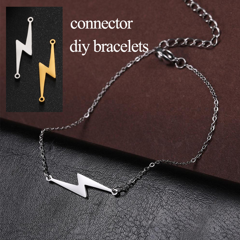 EUEAVAN 5 kom. Munjevi privjesci od nehrđajućeg čelika za izradu nakita Ogrlica Narukvica Privjesci Dodaci Veleprodaja