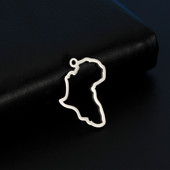 EUEAVAN 5tk roostevabast terasest Aafrika kontinendi kaardi võlusid ehete ripats, meisterdamine kaelakee käevõru tarvikud hulgimüük