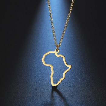 EUEAVAN 5 бр. Неръждаема стомана Карта на африканския континент Талисмани Висулка за изработка на бижута Направи си сам Колие Гривна Консумативи на едро