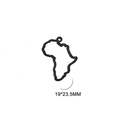 EUEAVAN 5tk roostevabast terasest Aafrika kontinendi kaardi võlusid ehete ripats, meisterdamine kaelakee käevõru tarvikud hulgimüük