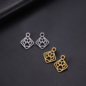 EUEAVAN 5tk loom kass koera käpa amuletid roostevabast terasest käevõru kaelakee kõrvarõngad ehted kurja silma ripats