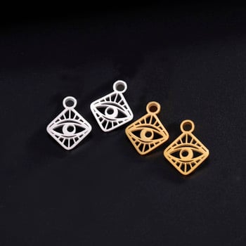 EUEAVAN 5 бр. Animal Cat Dog Paw Charms Талисман от неръждаема стомана за гривна, колие, обеци, изработка на бижута Evil Eye, висулка