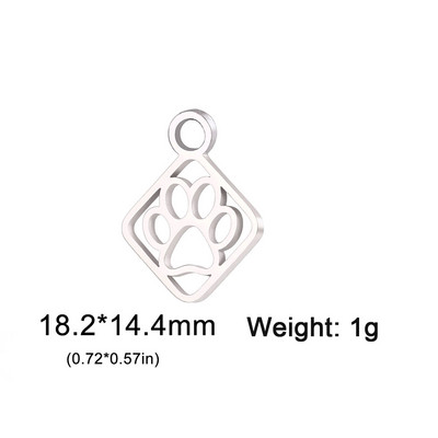 EUEAVAN 5tk loom kass koera käpa amuletid roostevabast terasest käevõru kaelakee kõrvarõngad ehted kurja silma ripats